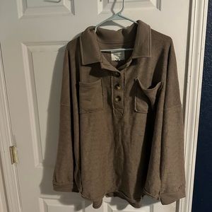 American Eagan brown oversized pull over